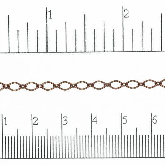 Continental Beads - Wholesale Craft Supplies - 4mm x 3mm Oval Link Cable Chain Sold by The Foot - CH 8291