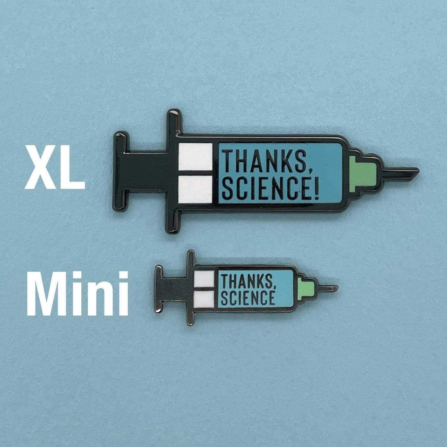 Dissent Pins - Wholesale Lapel Pin/Button - Thanks, Science - Vaccine Syringe Mini Pin5