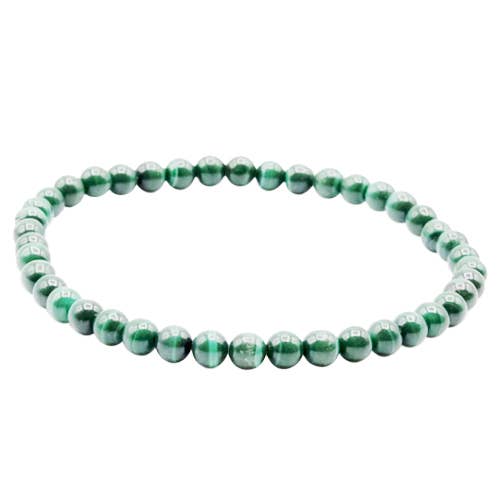 Artisans de Madagascar - Wholesale Beaded Bracelet - Extra Genuine Malachite Bracelet with 4mm Beads0