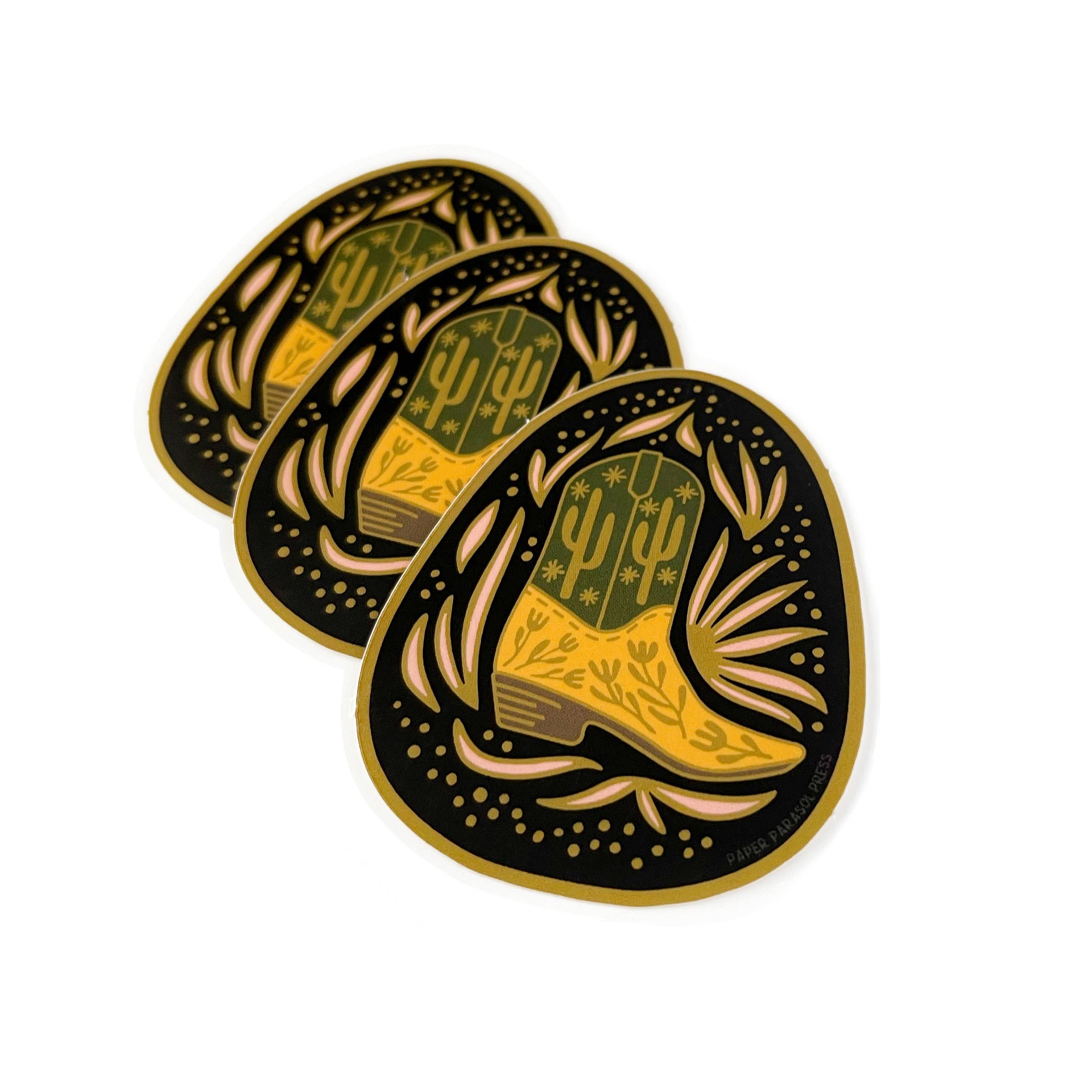 Paper Parasol Press - Wholesale Sticker - Baja Cowboy Boot Sticker1