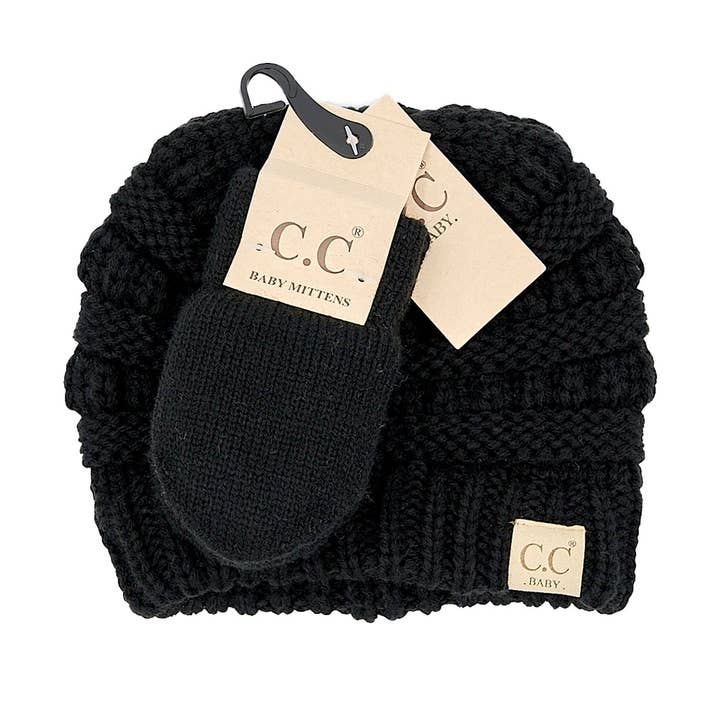 Truly Contagious - Wholesale Clothing Set - Baby - CC Baby Set | Popular CC Beanie & Mittens ( BABY-SET-1 )