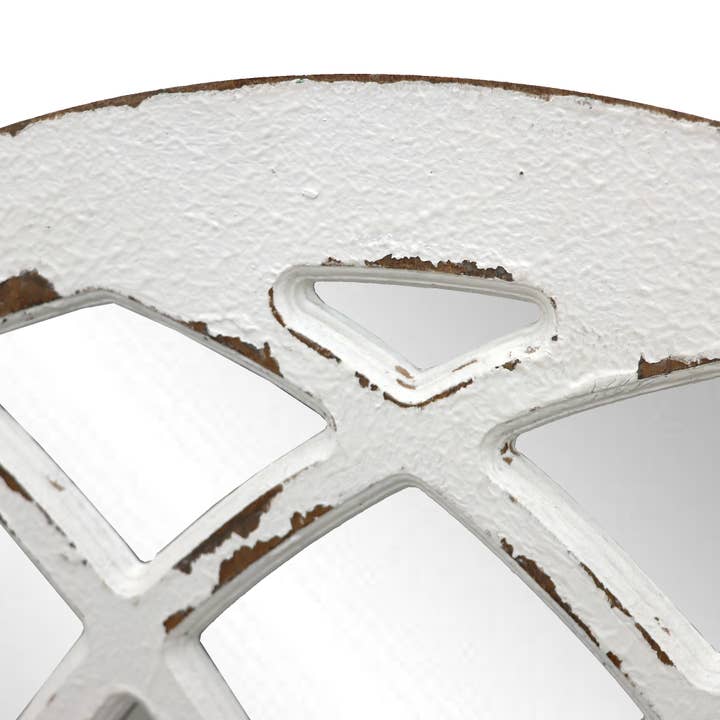 Paris Loft Inc - Wholesale Wall Mirror - Barn Farmhouse White Arched Wall Mirror