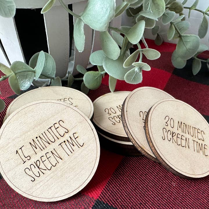 Screen Time Activity Tokens for wholesale by Sconnie Squirrel