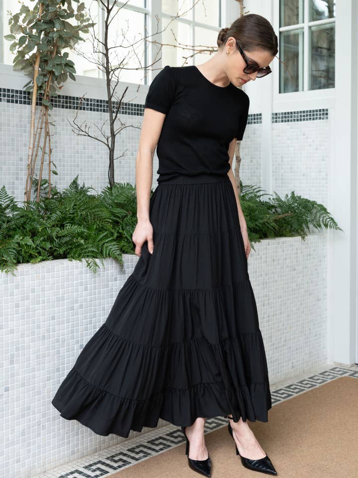 Colette silkenederdel for engroshandel hos Bel Cashmere S.C.