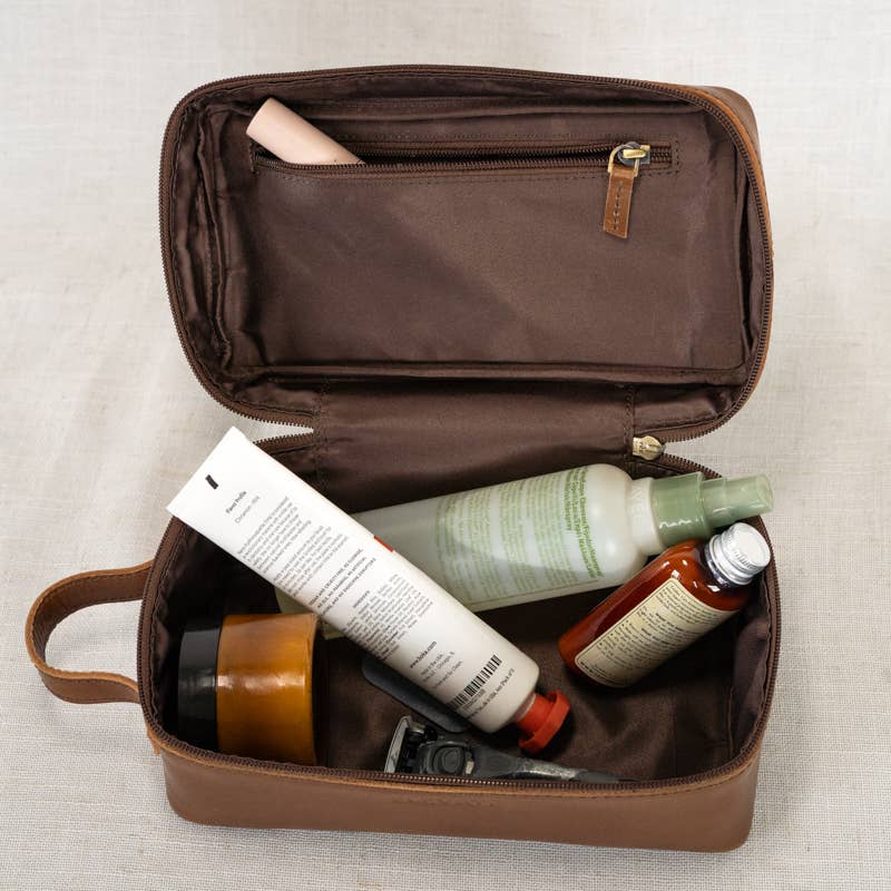 Elevate - Wholesale Toiletry Bag - Men's - Leather Doppler Kit1