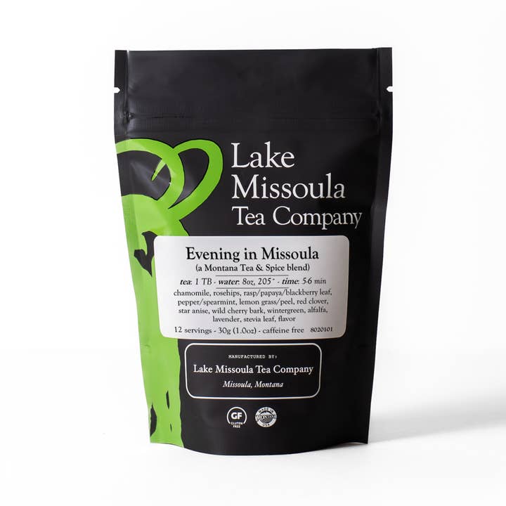 Evening in Missoula, Herbal Loose Tea, 2oz for wholesale by Lake Missoula Tea Company