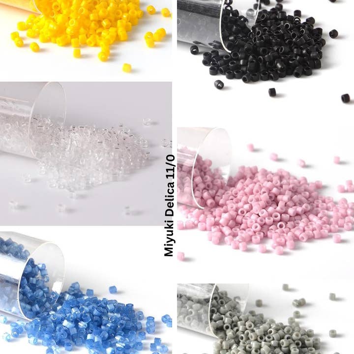 MaddieMayShop - Wholesale Beads - Miyuki Delica, DB355, DB-1811, DB141, DB310, DB1132, DB731 Delica Beads, Embroidery beads, Japanese seed beads- 5 Grams7