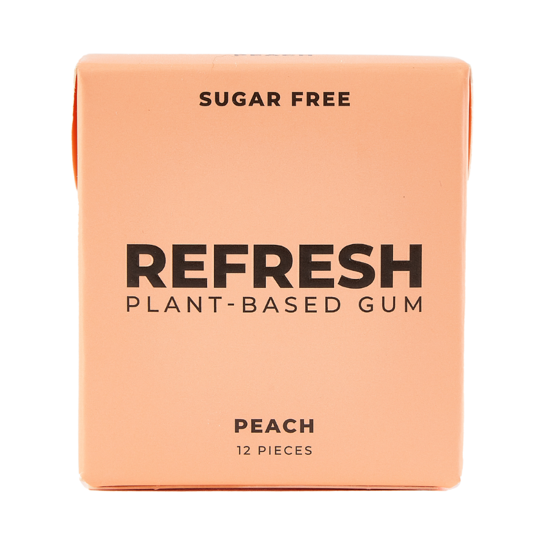 Refresh Gum - Wholesale Chewing Gum - Peach Gum (12 Pack)2