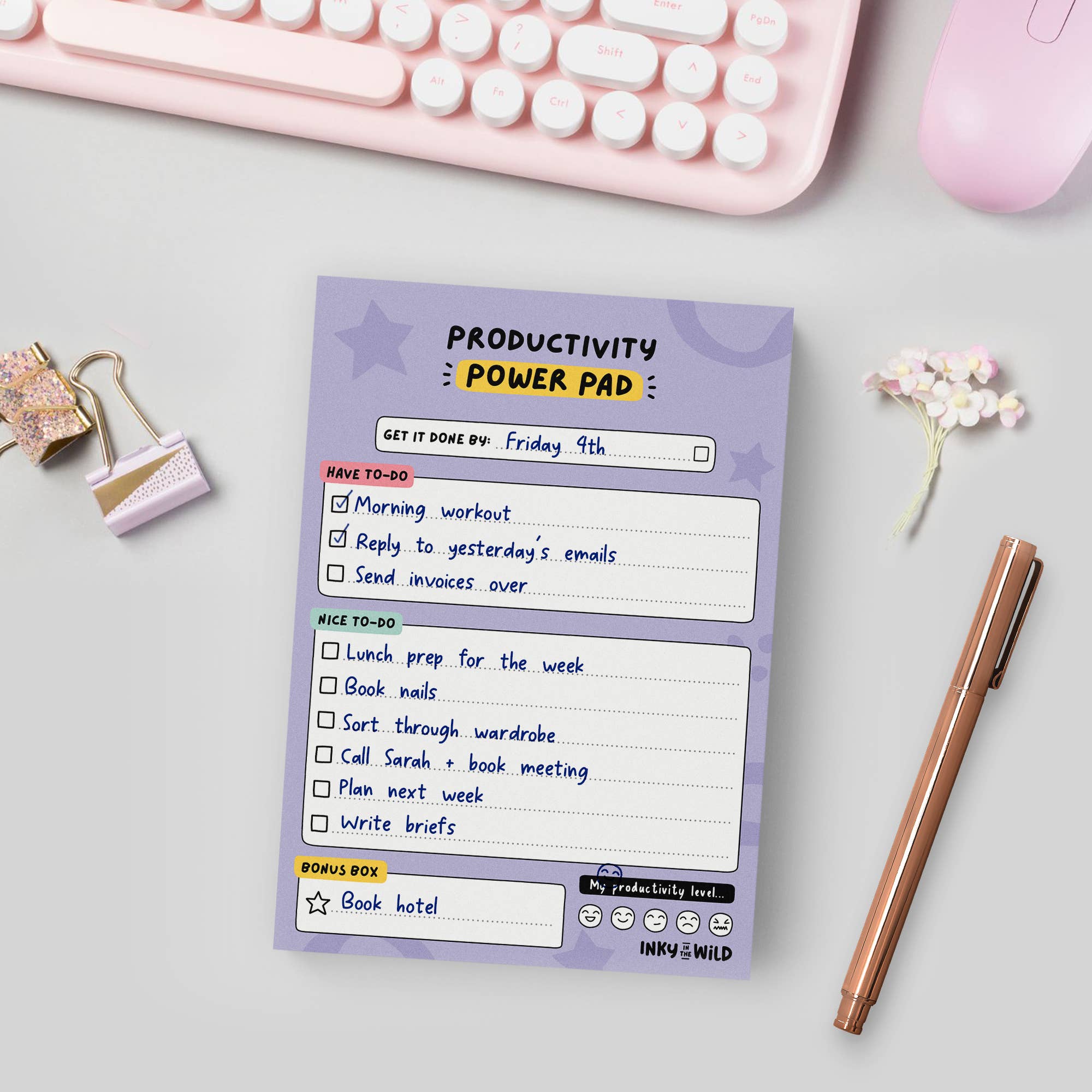 Inky in the Wild - Wholesale Notepad - Productivity Power Pad Notepad3