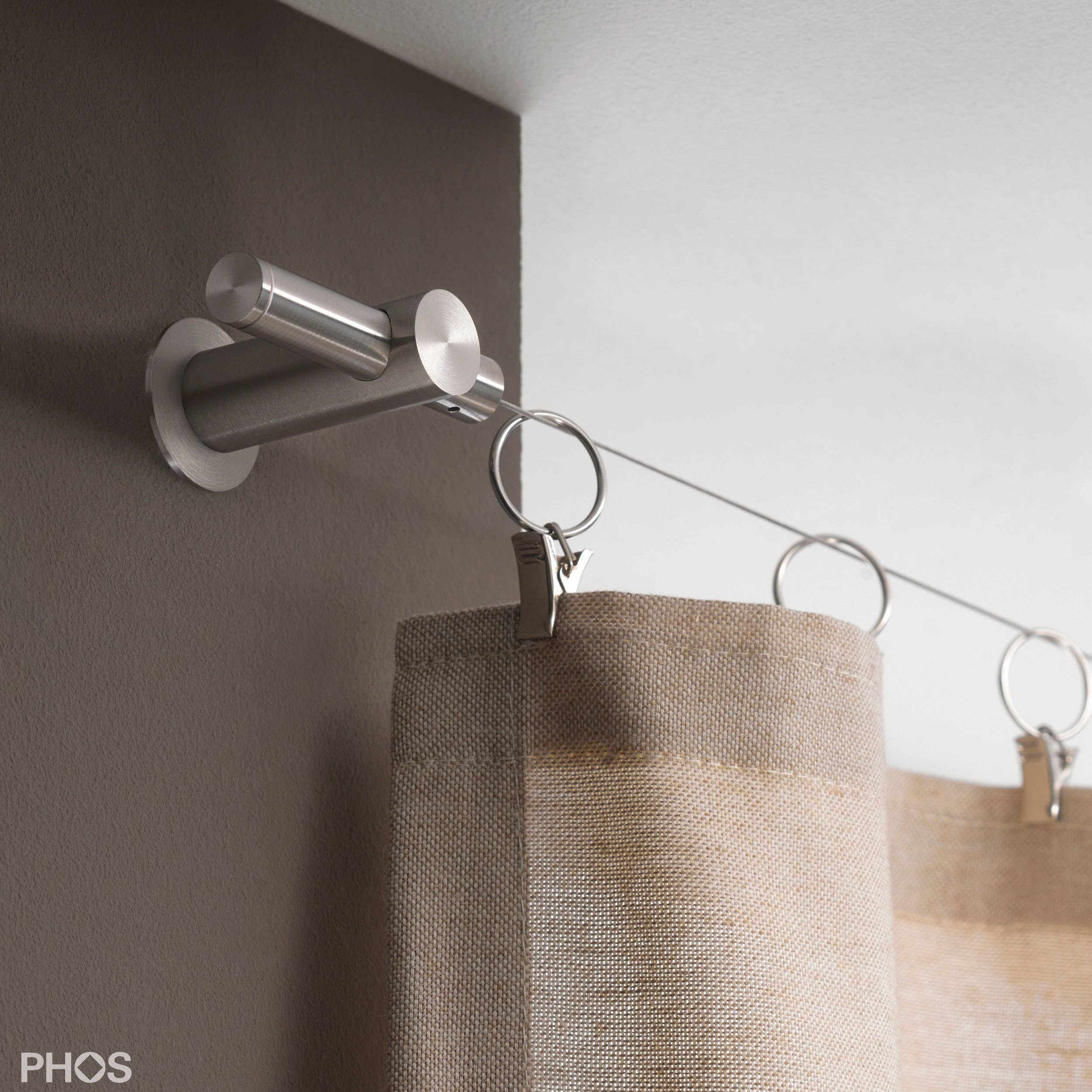 PHOS Design GmbH - Wholesale Curtain Rod - Lateral cable tensioning system up to 10 meters, distance from wall 4.2 cm1