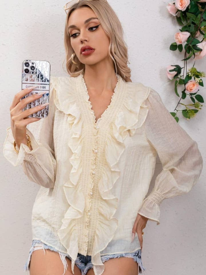 6473 bohemian shirt one size for wholesale by LORIANE