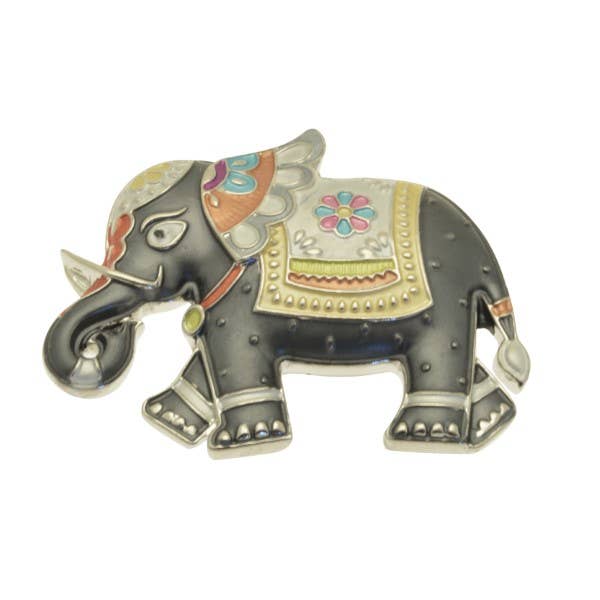 Miss Milly Limited - Wholesale Brooch - Grey Elephant Magnetic Brooch0