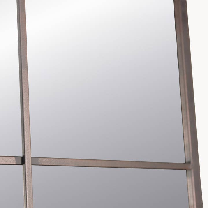 One World - Wholesale Wall Mirror - Wilton Antiqued Iron Window Mirror