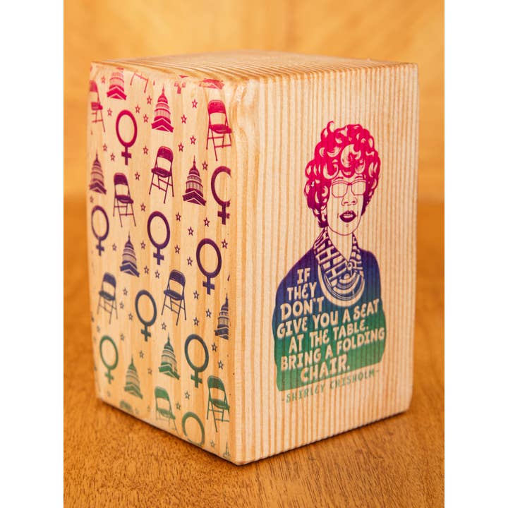 ARCHd - Wholesale Bookend - Iconic Woman Quote Bookend (sold individually) NATURAL WOOD16