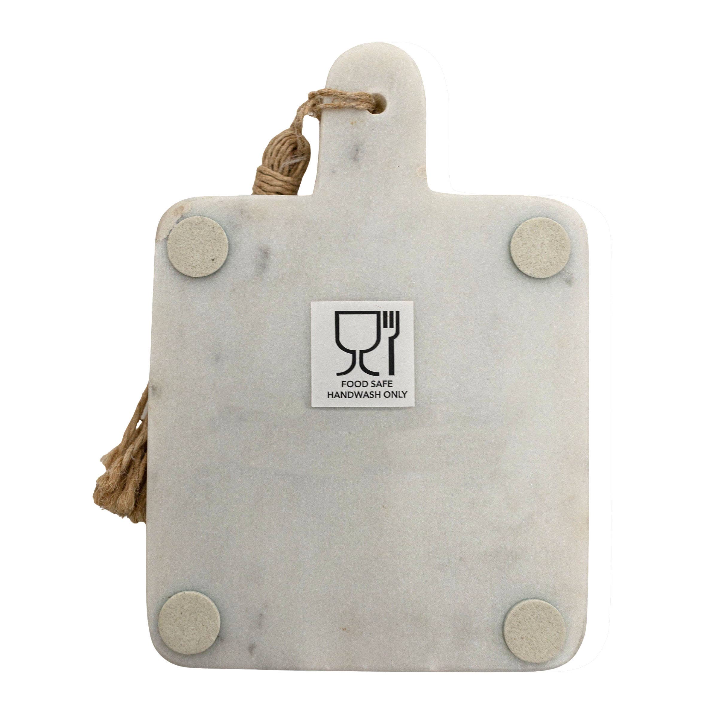 Foreside Home & Garden - Wholesale Spoon Rest - Maggie White Marble & Jute Spoon Rest3