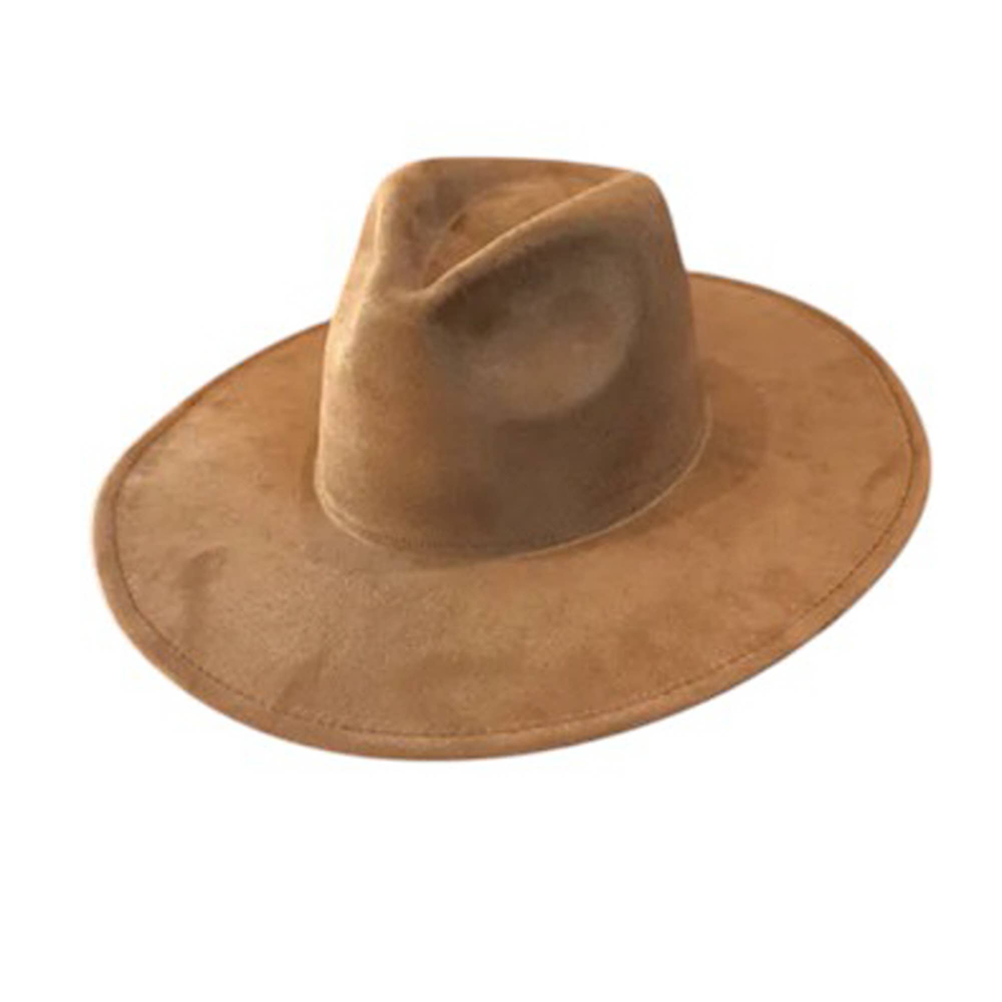Portia Hat - Venta al por mayor Sombrero fedora - Unisex - Sombrero Panamá clásico de ante vegano con ala ancha18