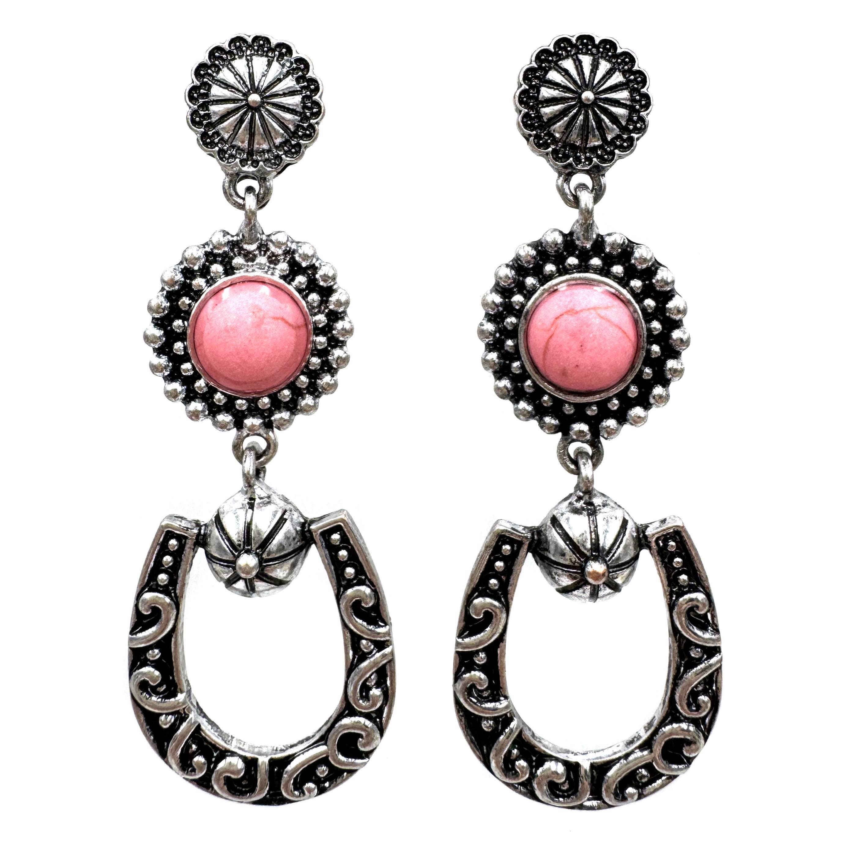 Lunar Deer - Wholesale Hangende/ronde oorbellen - Western Hoefijzer Oorbel Hangers2