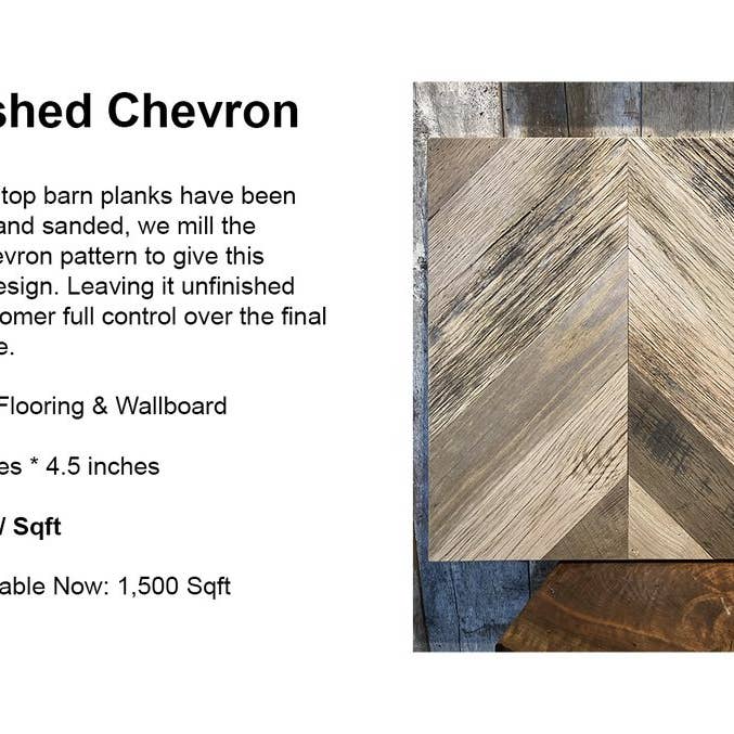 Chevron inachevé pour la vente par MFine Lumber