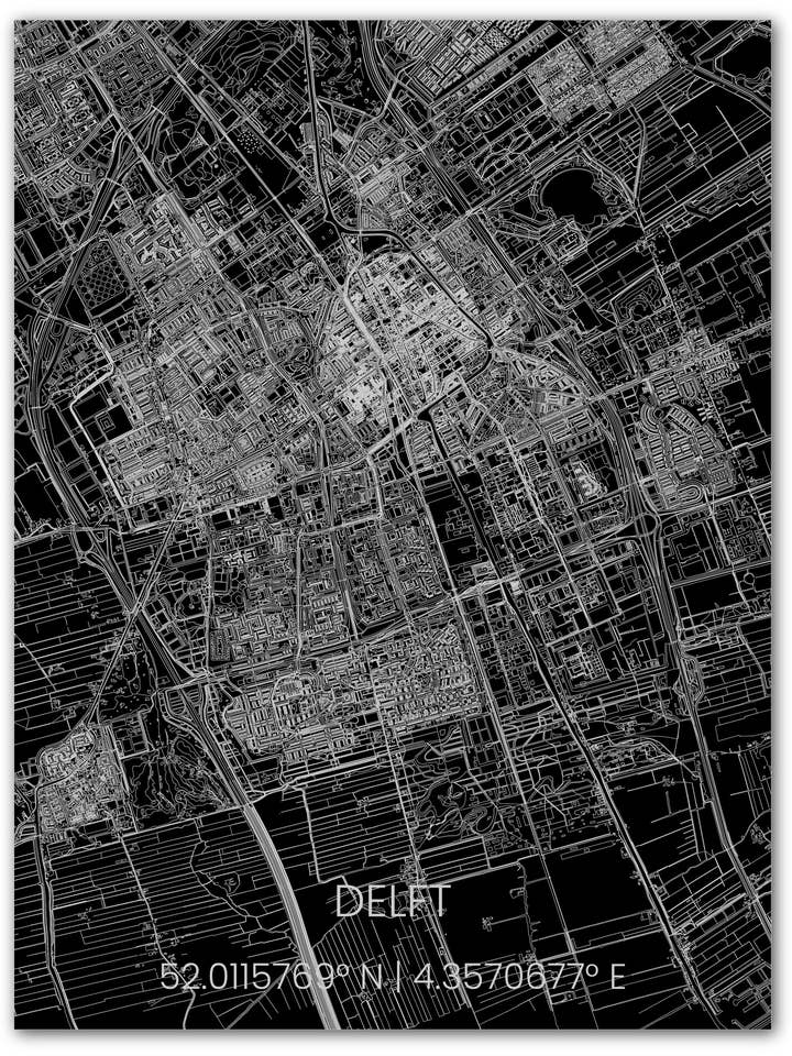 Mappa della città in metallo Delft per la vendita all'ingrosso da parte di Brandthout.