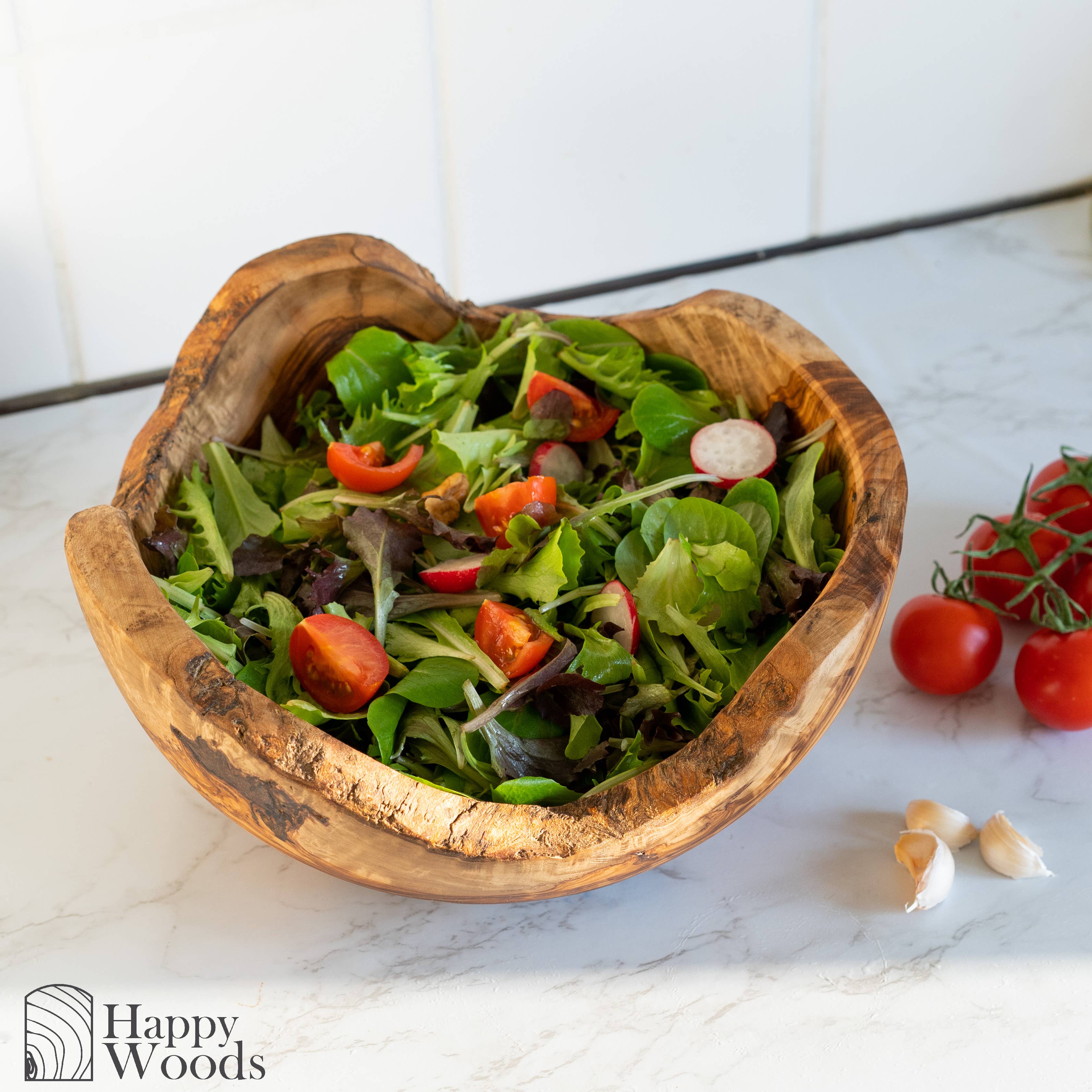 Next Day Shop – wholesale Skål – Stor skål i olivträ med rustik kant, träskål för frukt2