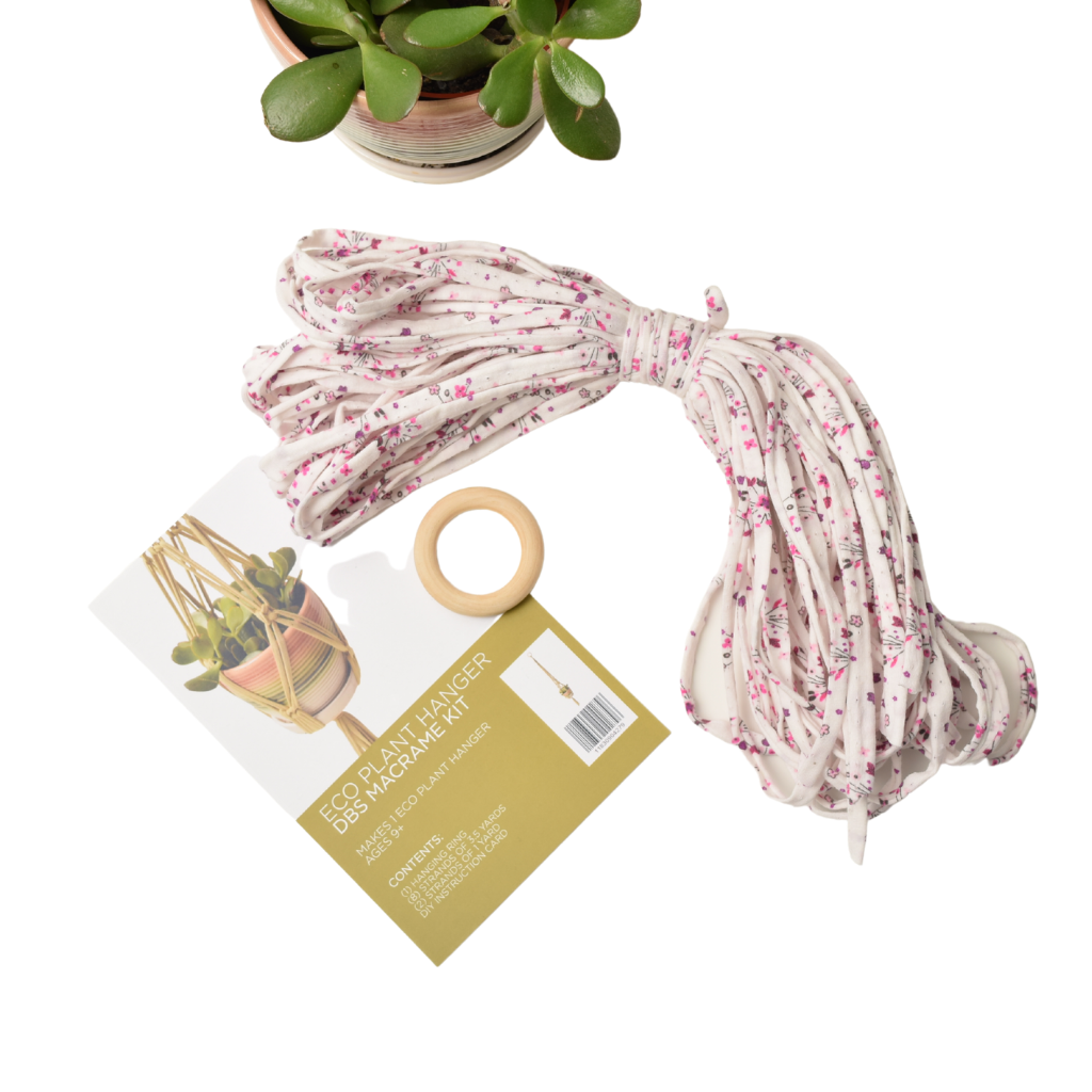 Shreds + rerope - Wholesale DIY Craft Kit - Eco DIY Macrame Plant Hanger Kit28