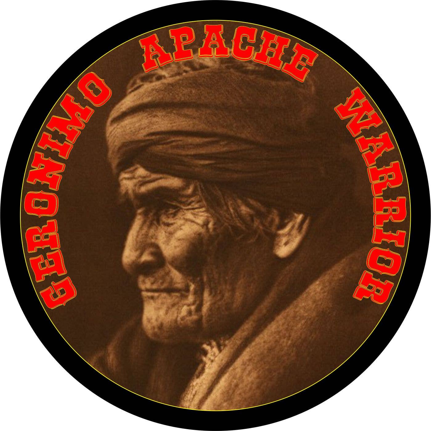 BMS BIZ - Wholesale Patch - 3 Inch Cloth  Patch native Indian Geronimo Apache warrior0