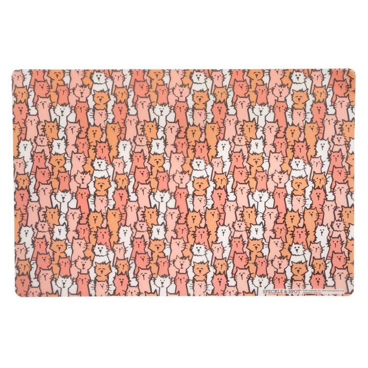 Pet Placemat | Frosted Random Cats for wholesale by Speckle and Spot by Ore’ Originals
