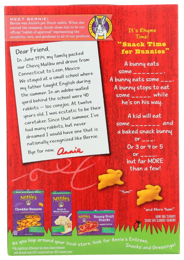 KeHE Distributors, LLC - Wholesale Crackers - Annie's Homegrown Cracker Cheddar Xtra Cheesy Organic 7.5 oz1