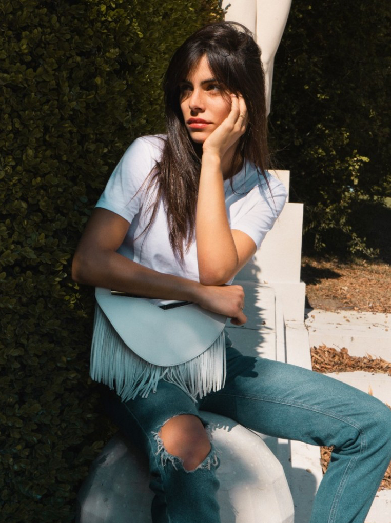 SAS ASPARO - Wholesale Crossbody Bag - Women's - Rio Collection: Pearl (grey and white fringes)4