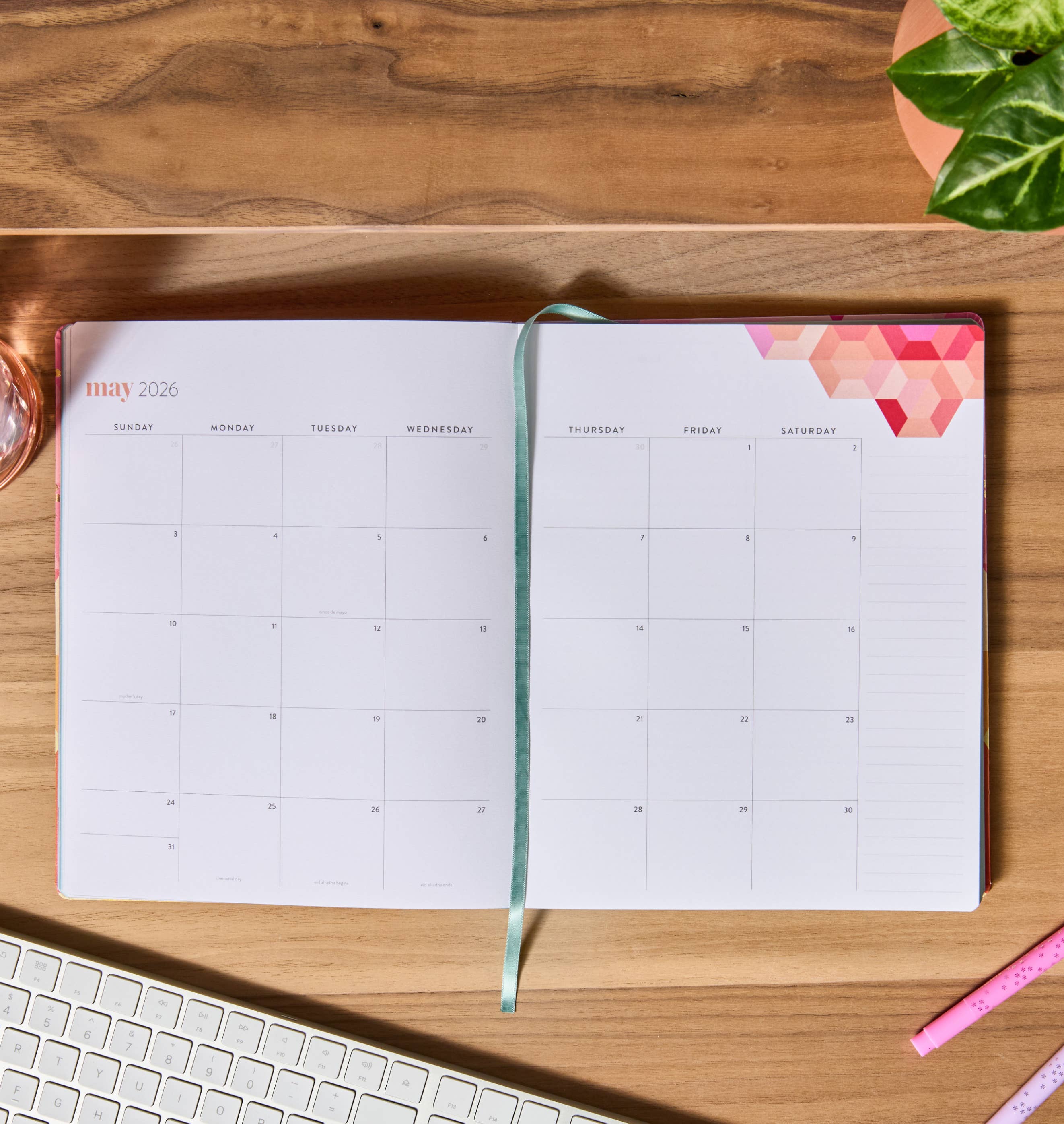 Erin Condren Design - Vente Agendas - LifePlanner relié souple 8x10 - Hexagone, horaire3