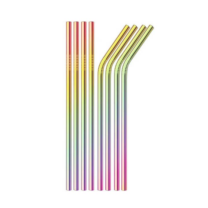 SWZLE - Wholesale Drinking Straw - Swzle Stainless Steel Drinking Straws - Rainbow Metallic (8)0