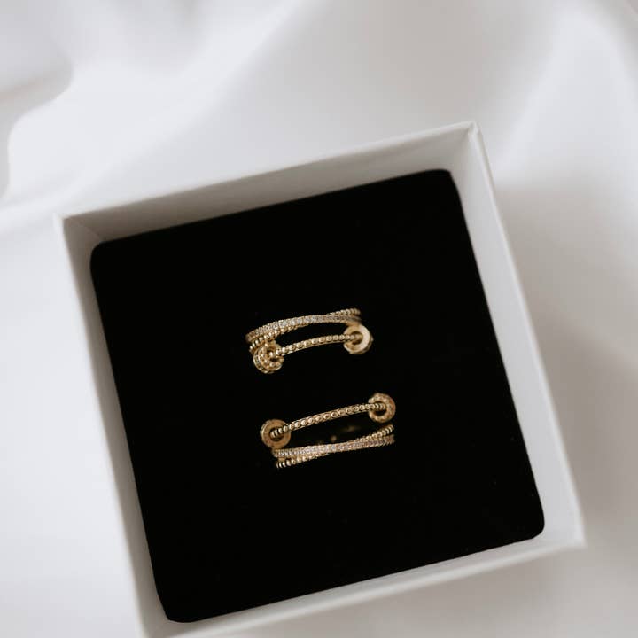 The Endo Essentials - Wholesale Band/stacked ring - Gold Sliding Anxiety Fidget Ring1