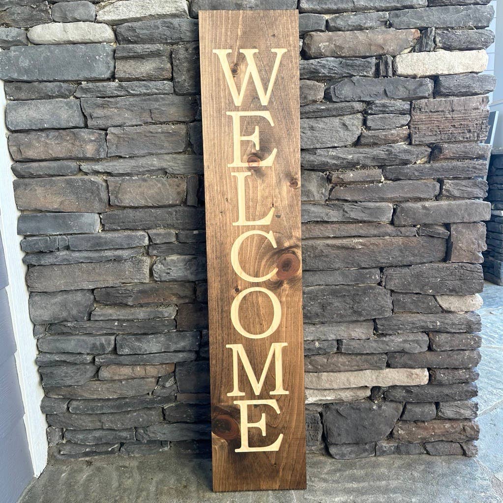 Birch and Boulder LLC - Wholesale Sign - Welcome Sign/Porch Leaner 10" x 48"0