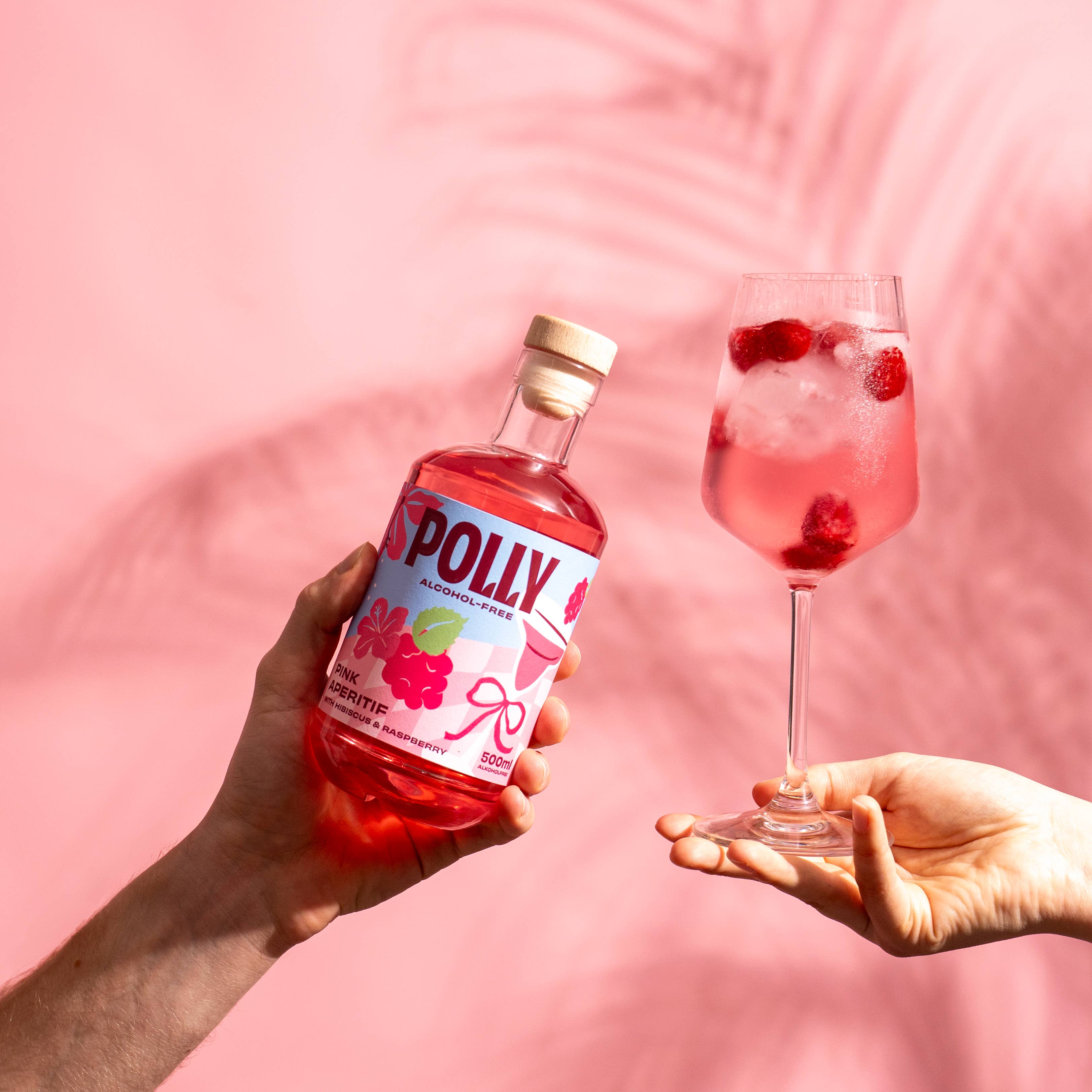 POLLY - Wholesale Alcoholvrij aperitief - POLLY Pink Aperitief alcoholvrij 500ml1