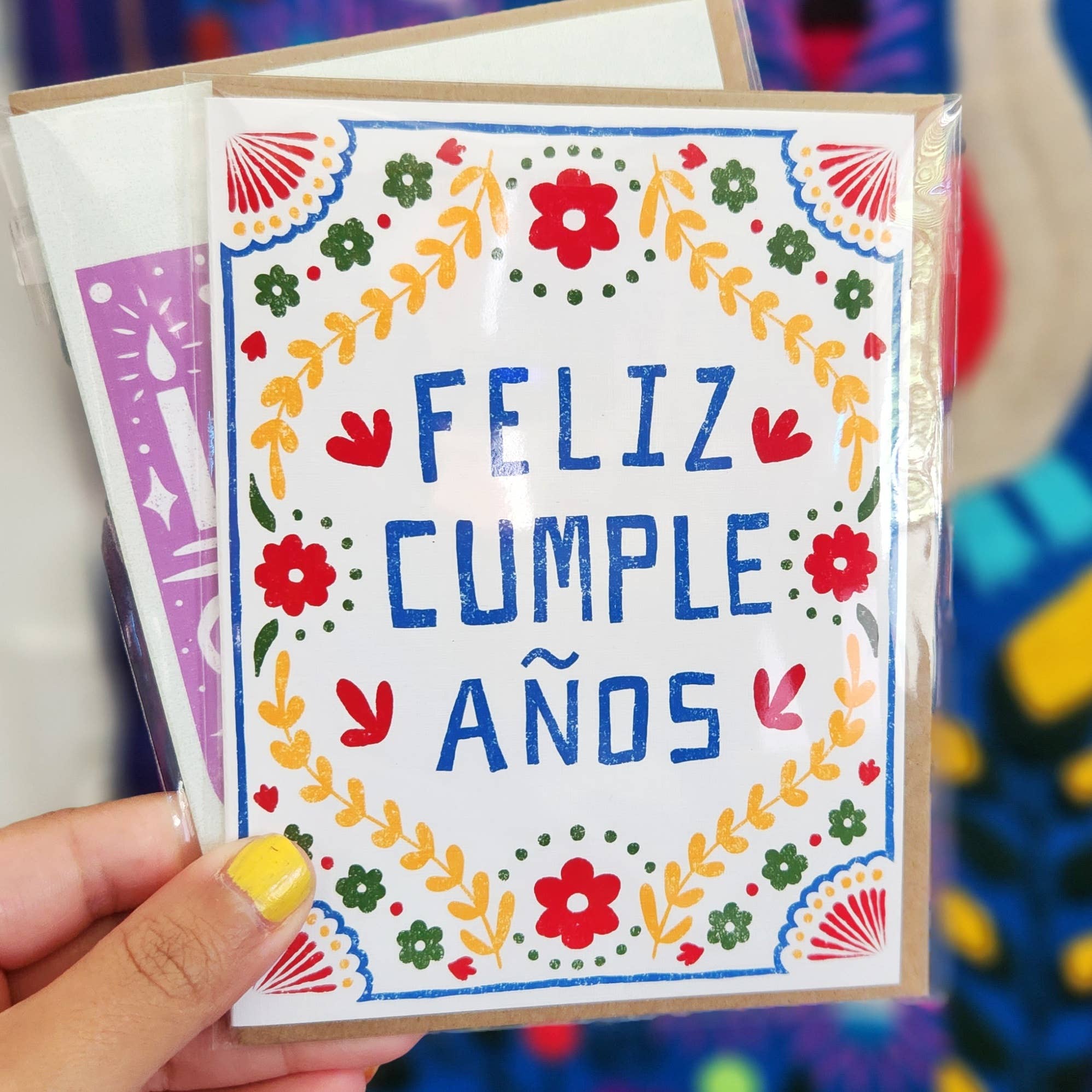 Erica Alfaro Designs - Wholesale Birthday Card - Feliz Cumple Años Floral Greeting Card2