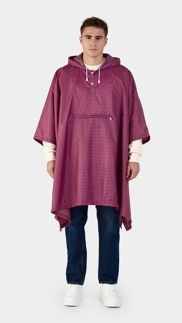 Clima Umbrellas - Wholesale Poncho - Women's - CLIMA C-Collection “Tartan” Foldable Waterproof Poncho7