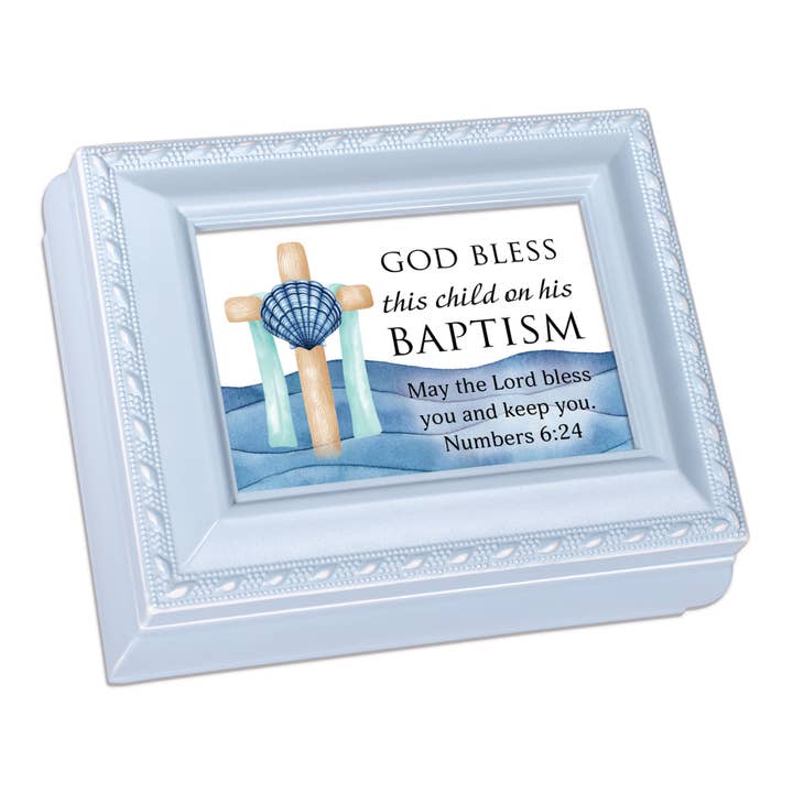 Keepsake Box God Bless Child Baptism for wholesale by Cottage Garden