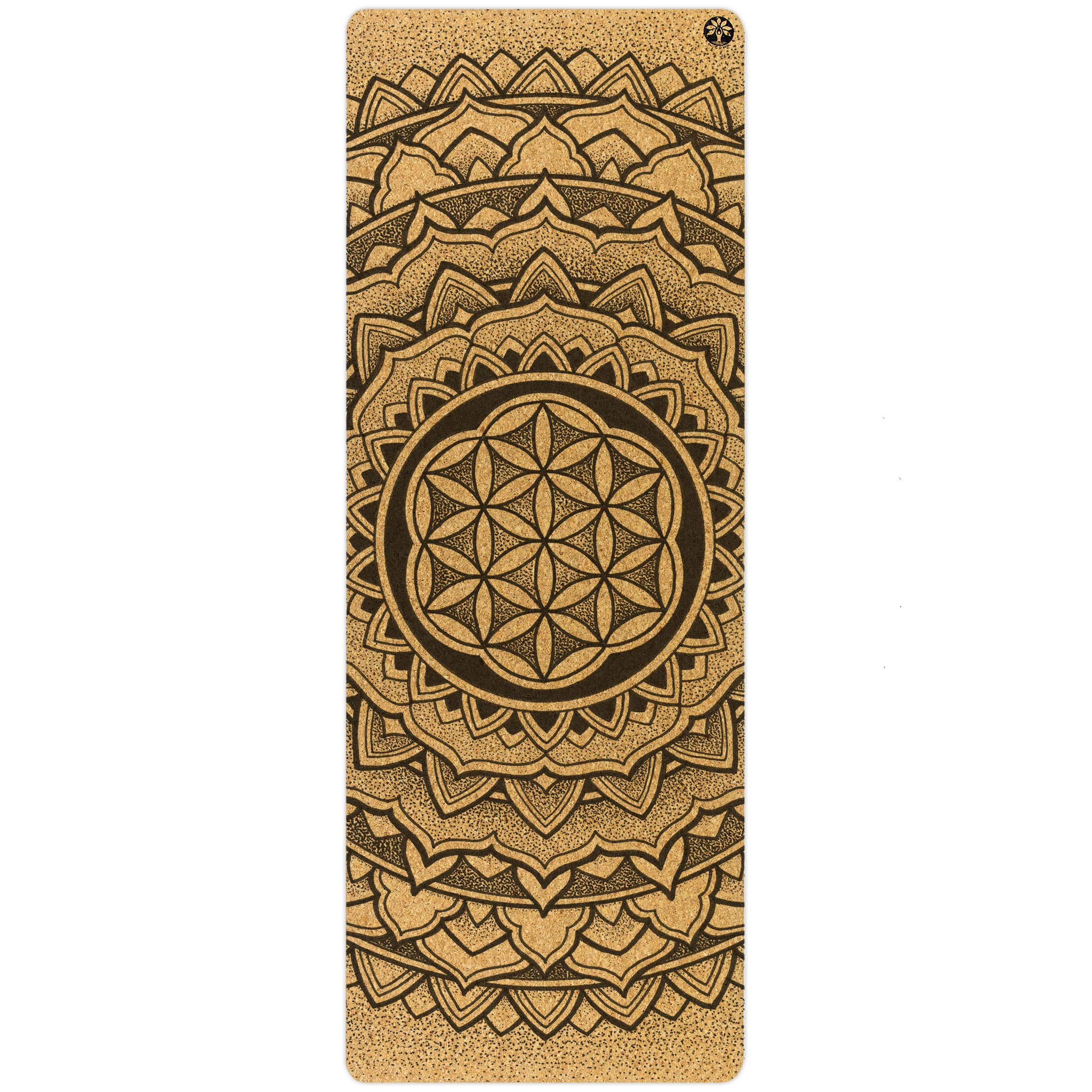 Aura Eco-Friendly Cork Yoga Mat - Balance and Unity Artist Design