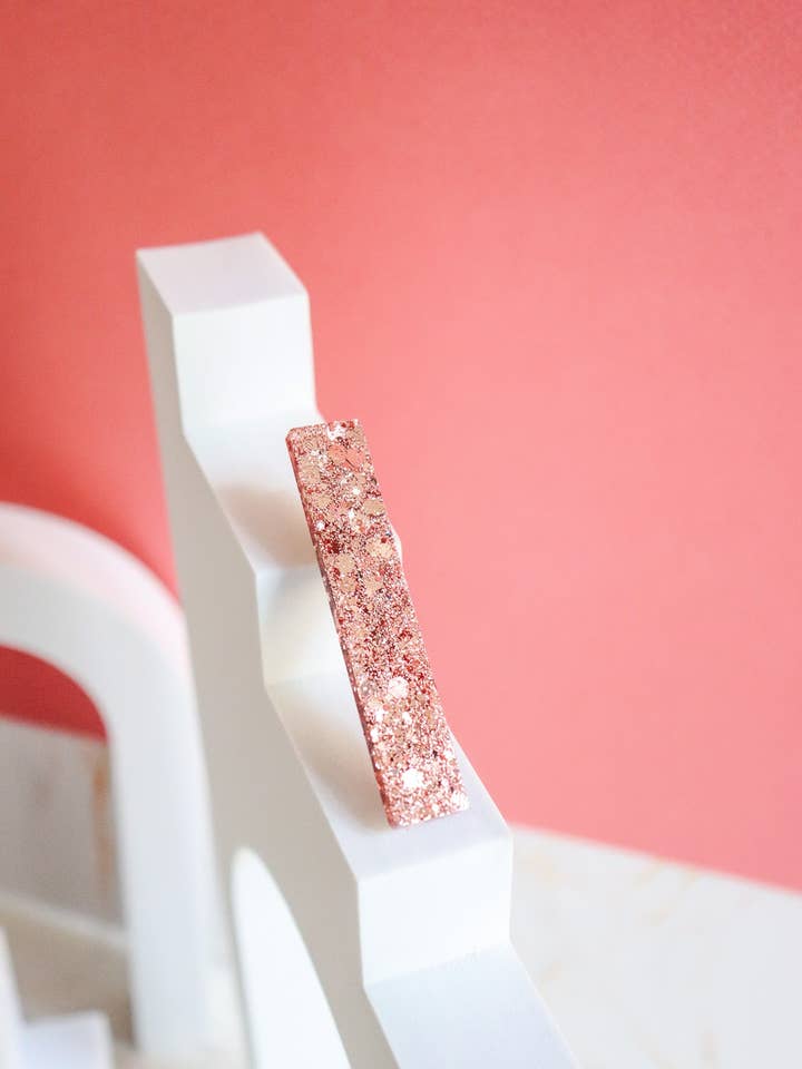 Rose gold glitter straight clip for wholesale by CG Home