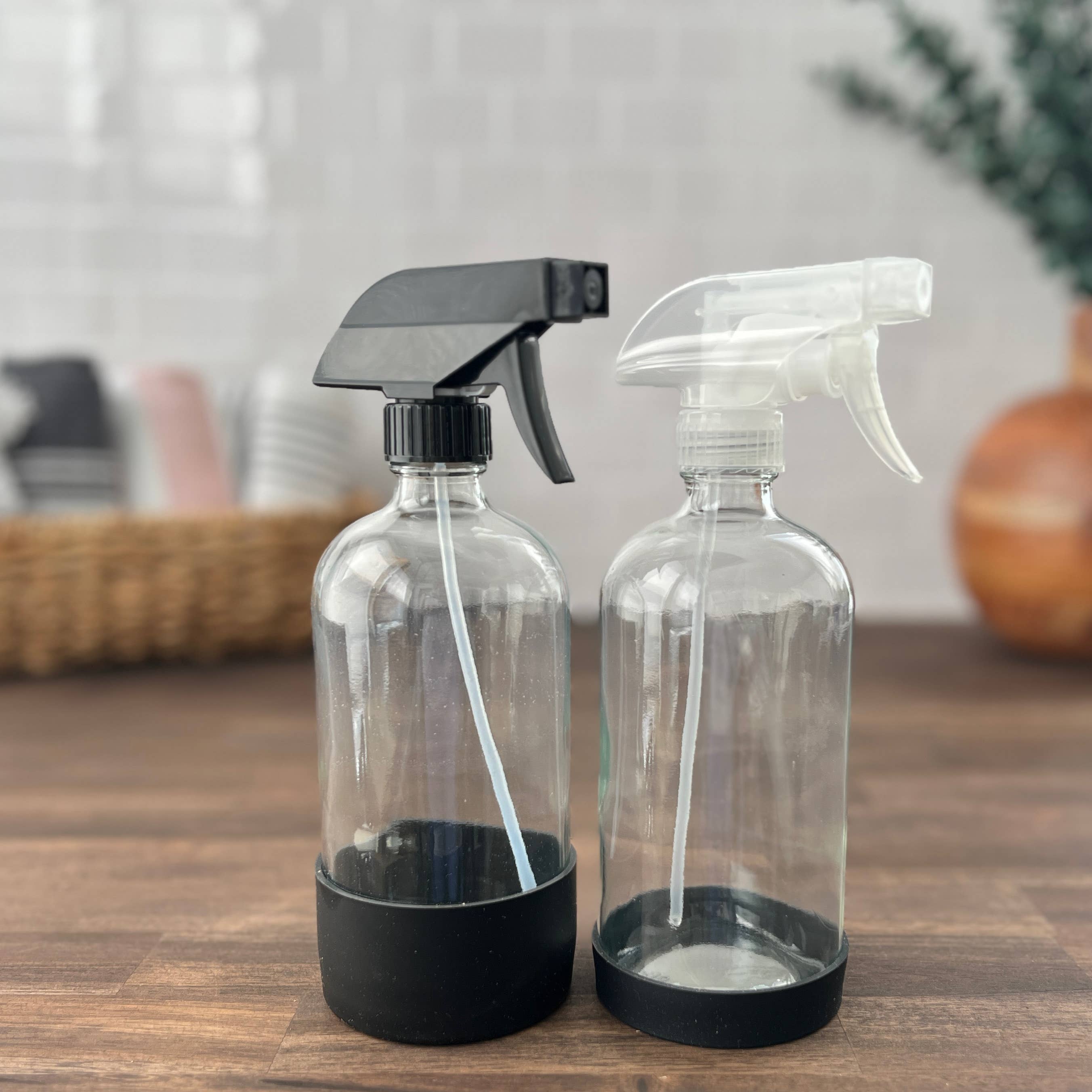 The Bottle Shoppe - Wholesale Spray Bottle - 16oz Clear Bottle with Silicone Sleeve | Pump, Cap, Sprayer5