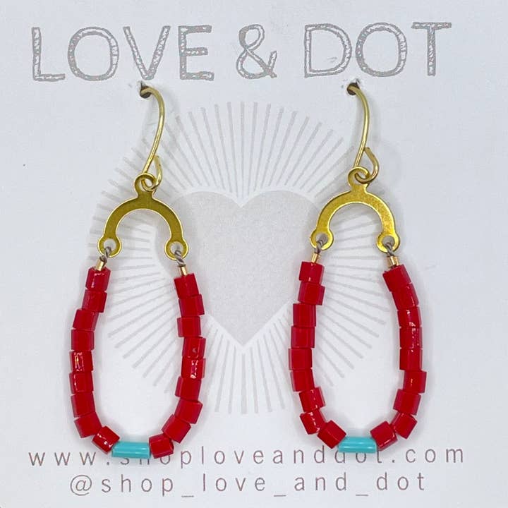 Daybreak Øreringe - rød/turkis for engroshandel hos Love & Dot