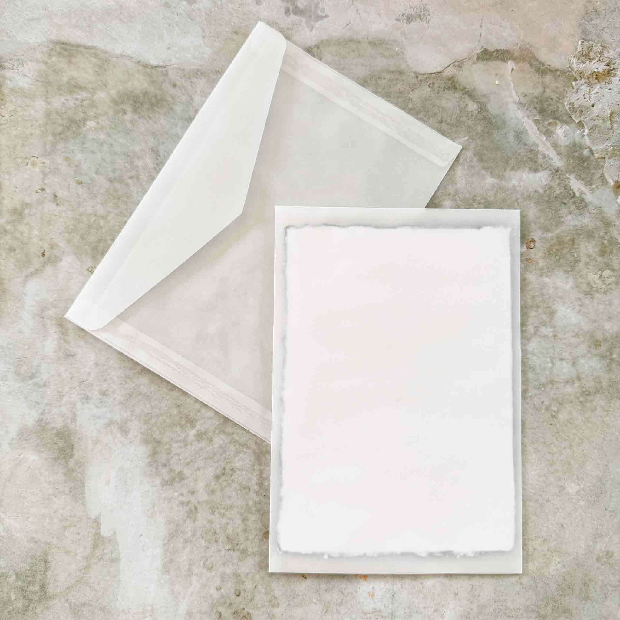 The Natural Paper Company – Envelopes por atacado – Envelopes transparentes de velino para convites 5x72