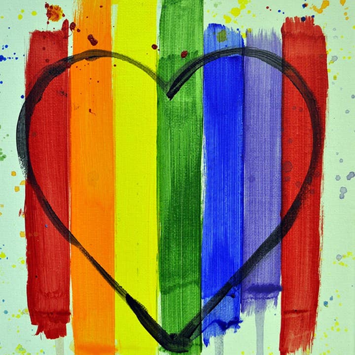 Gascot Inc. – wholesale Konsttryck – Pride Rainbow Hjärta Tryck
