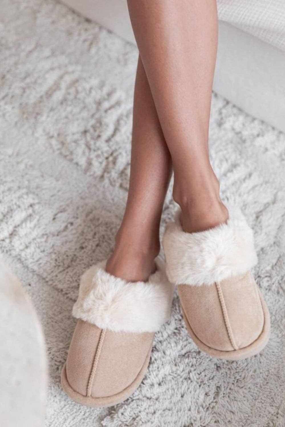 No Doubt Shoes - Wholesale Slippers - Women's - COZY SUEDE MULE FLUFFY SLIPPERS4