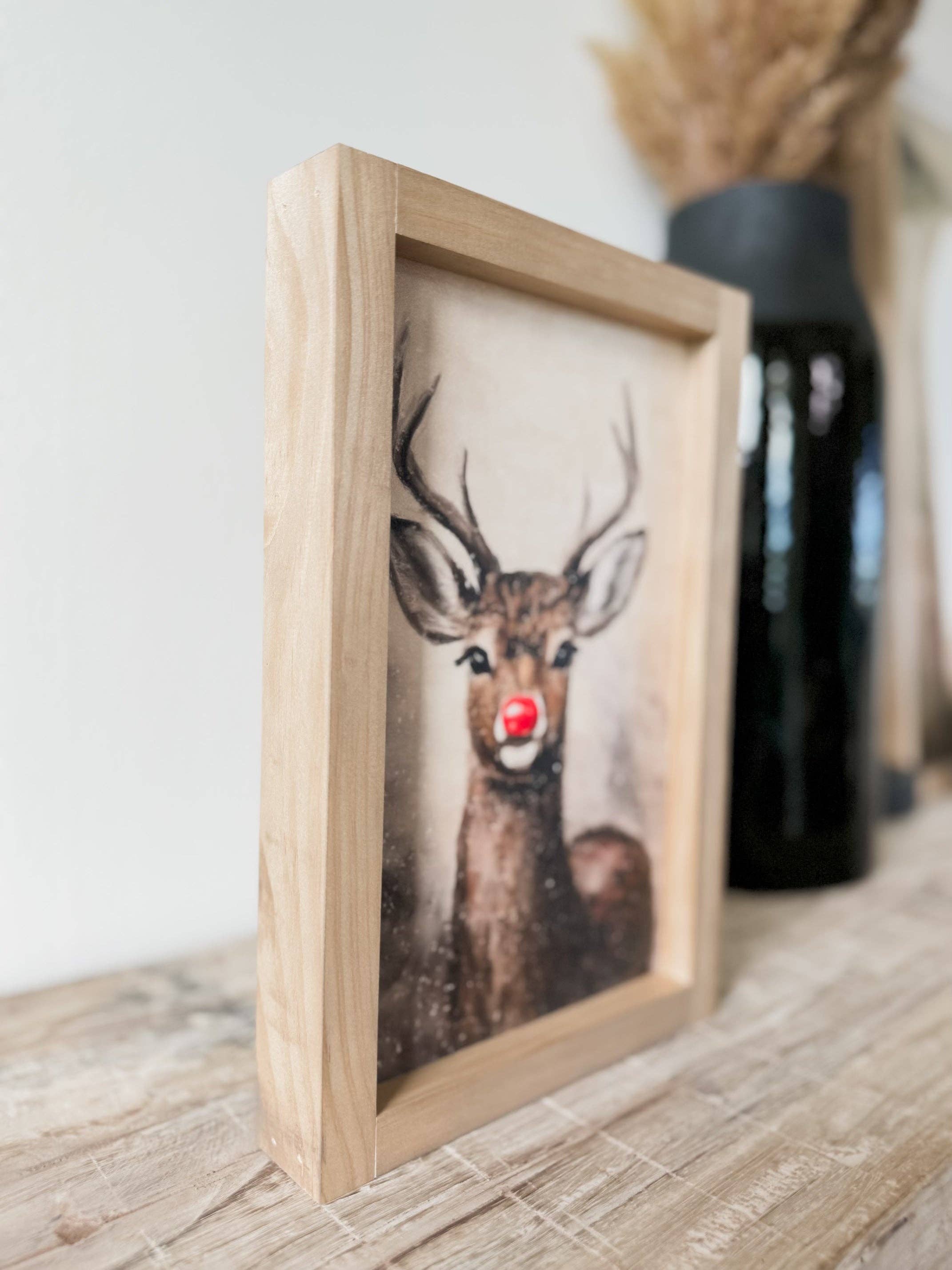 Lily and Sparrow - Wholesale Christmas Wall Art - Rudolph Vintage Print | Christmas Decor8