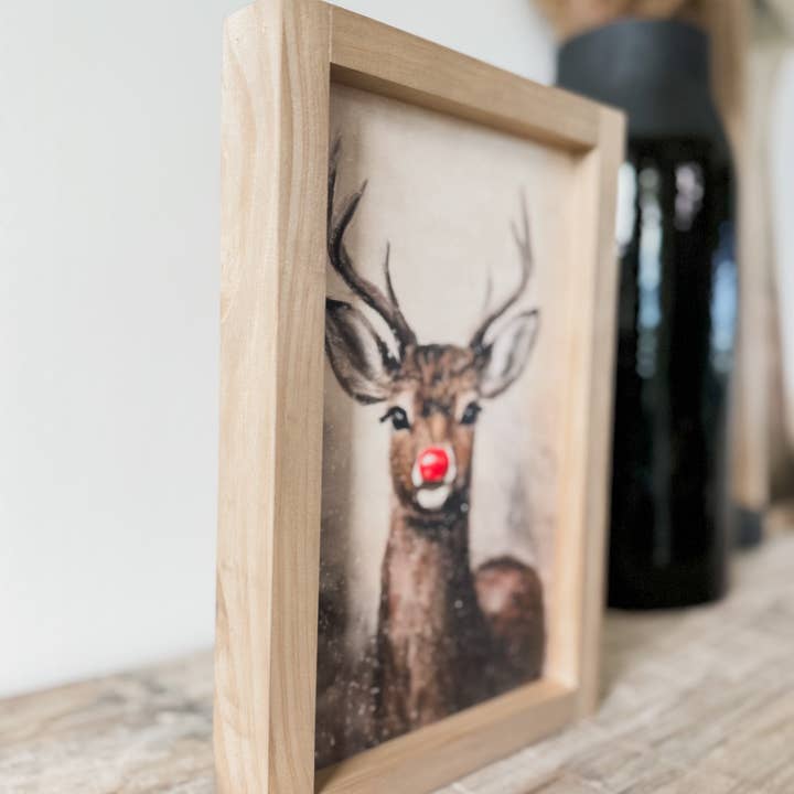 Lily and Sparrow - Wholesale Christmas Wall Art - Rudolph Vintage Print | Christmas Decor8