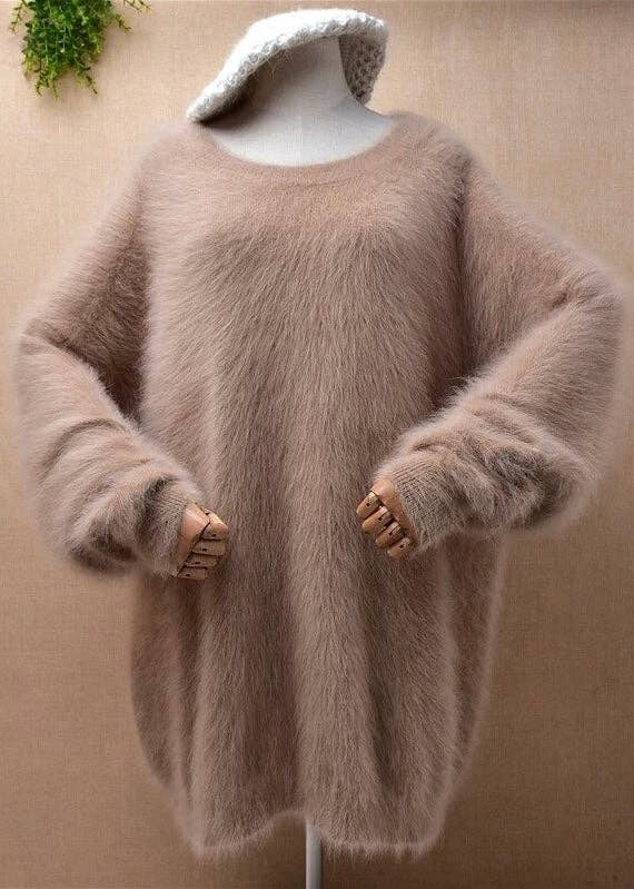 ROSYLEIA - Wholesale Tunic Sweater - Women's - Oversized Alpaca Wool Sweater17