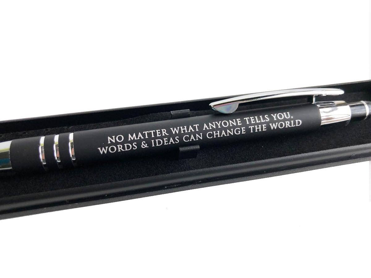 Fly Paper Products - Wholesale Pen - Words and Ideas Aspiring Writer Black Stylus Pen2