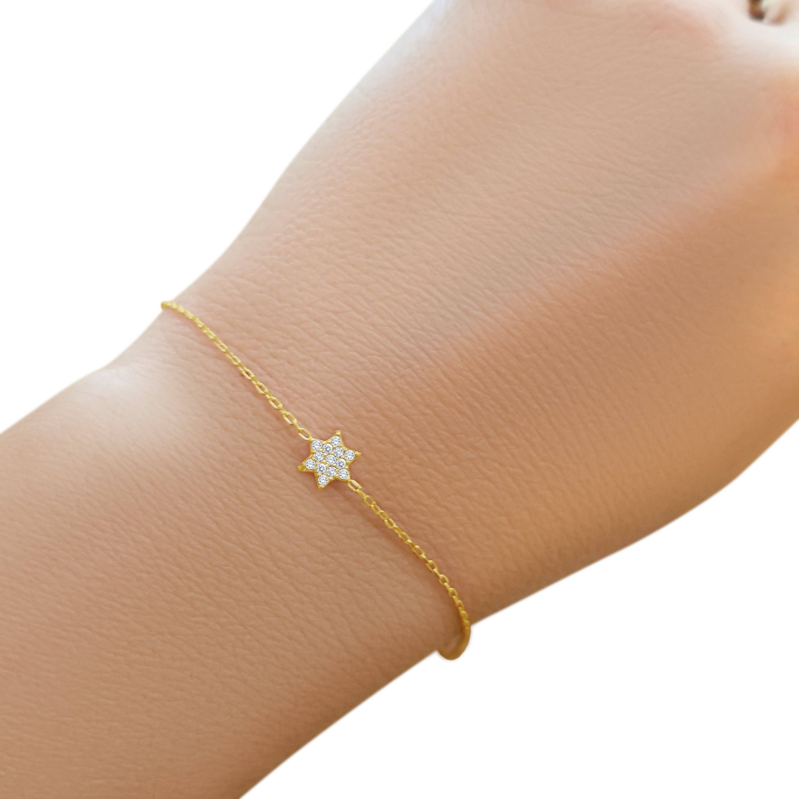 ALEF BET JEWELRY – Großhandel Kette mit Anhänger/Charm – Halskette oder Armband mit jüdischem Stern — klein und niedlich für jeden6
