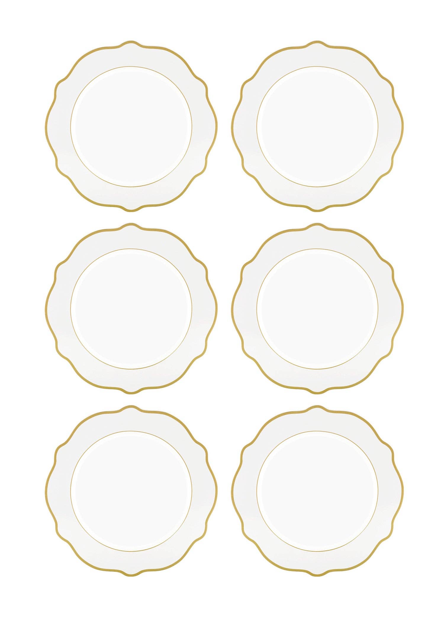 Rozi – wholesale Dinner plate – Jaswely Collection Porcelain Dinner Plates, Set of 6 (White)0